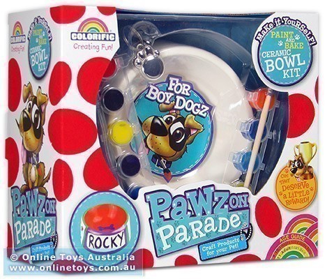 Colorific - Pawz on Parade - Ceramic Bowl Kit - Rocky