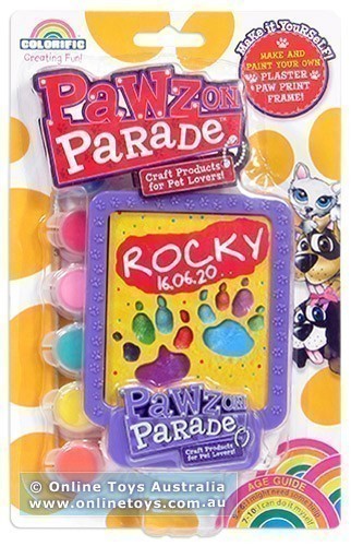 Colorific Pawz on Parade - Make and Paint your own Plaster Paw Print Frame
