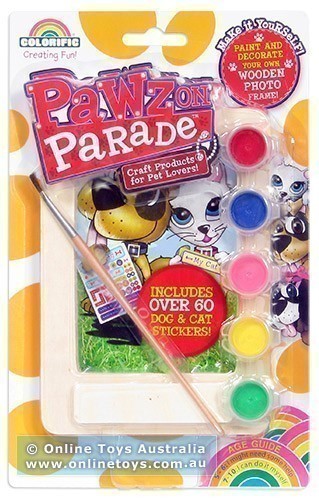 Colorific Pawz on Parade - Paint And Decorate Your Own Wooden Photo Frame