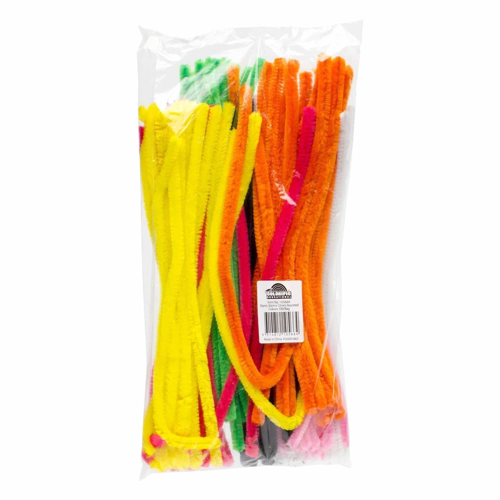 Colorific - Pipe Cleaners - 30cm X 12mm - 100 Colour Pack