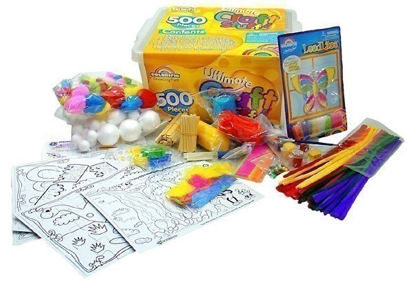 Colorific Ultimate Craft Stuff - 500 Pieces, Showing Contents