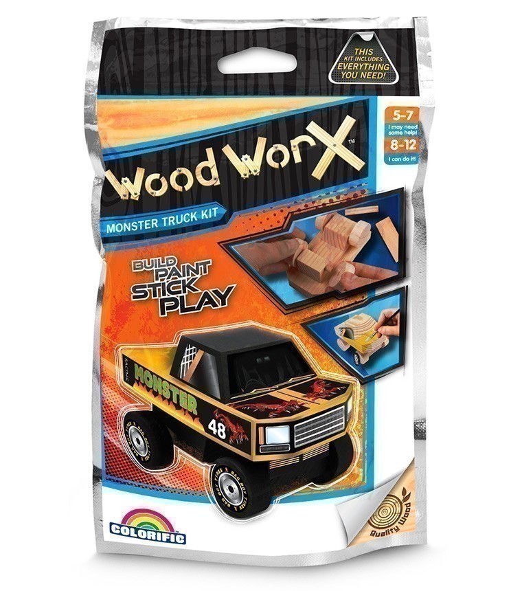 Colorific Wood Worx - Mini Monster Truck Kit