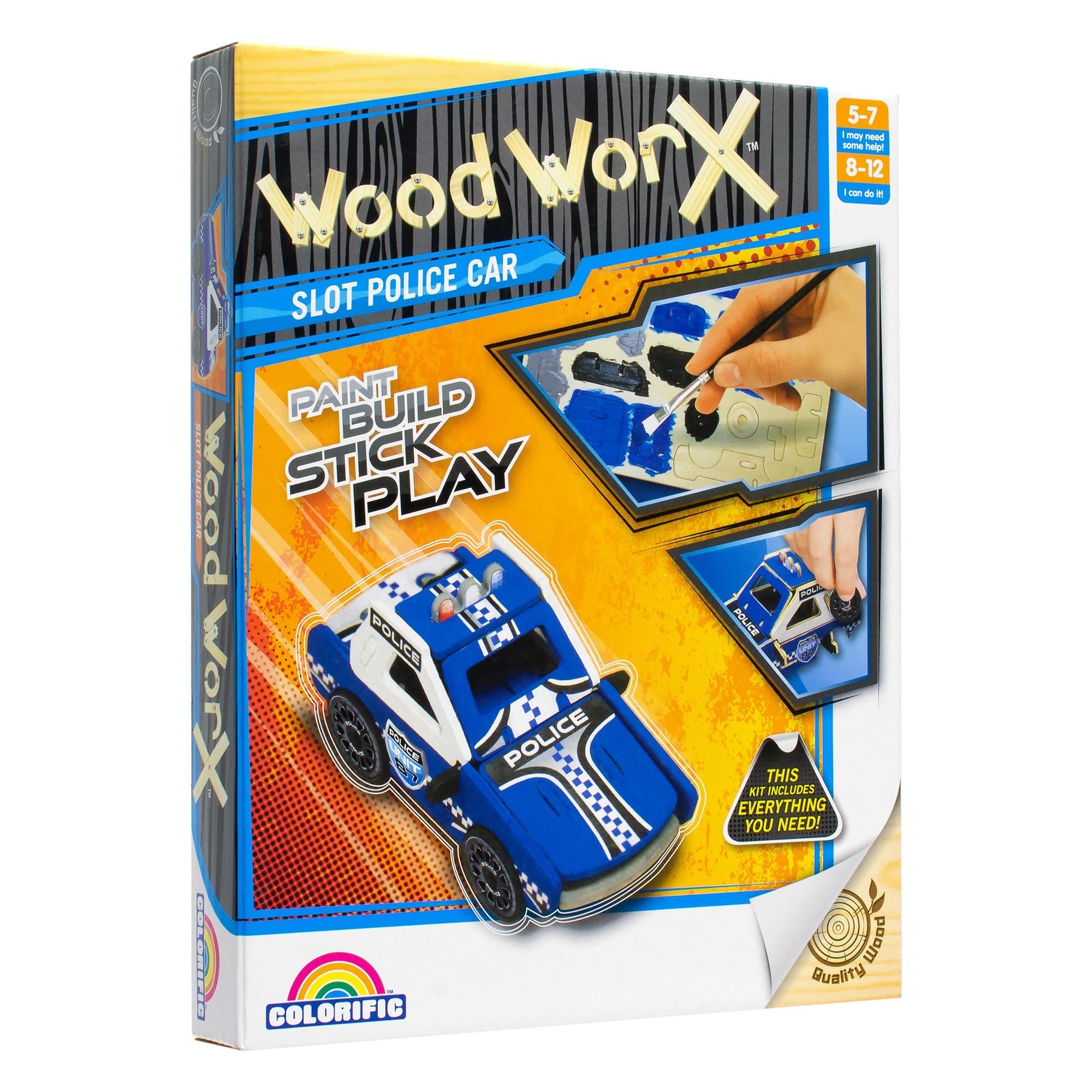 Colorific Wood Worx - Slot Police Car