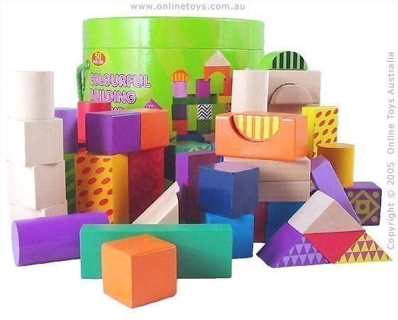 Colourful Building Blocks - 50 Pieces