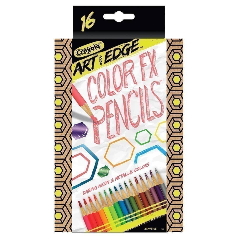 Crayola Art With Edge - Colour FX Pencils - 16 Colour Pack