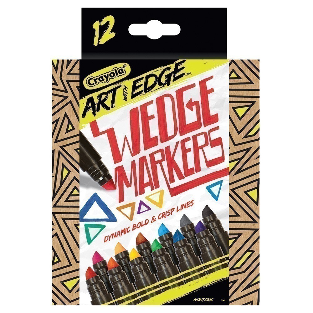 Crayola Art With Edge - Wedge Markers - 12 Colour Pack
