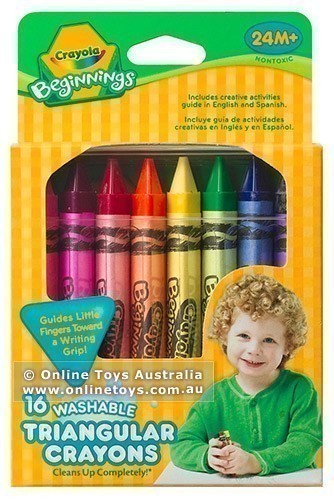 Crayola Beginnings - 16 Washable Triangular Crayons