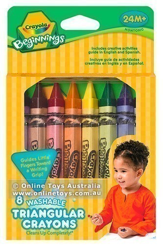 Crayola Beginnings - 8 Washable Triangular Crayons