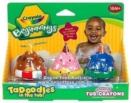 Crayola Beginnings - TaDoodles Washable Tub Crayons - Dog, Pig, Elephant