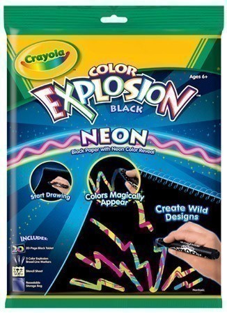 Crayola Colour Explosion Neon - Black Paper