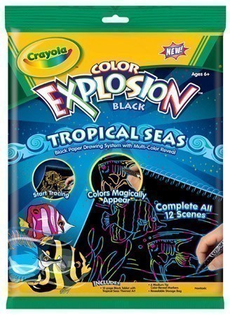 Crayola Colour Explosion Tropical Seas - Black Paper