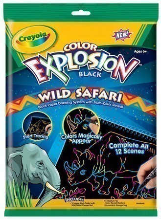 Crayola Colour Explosion Wild Safari - Black Paper