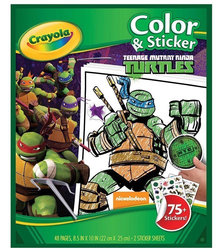 Crayola - Colour & Sticker Book - TMNT
