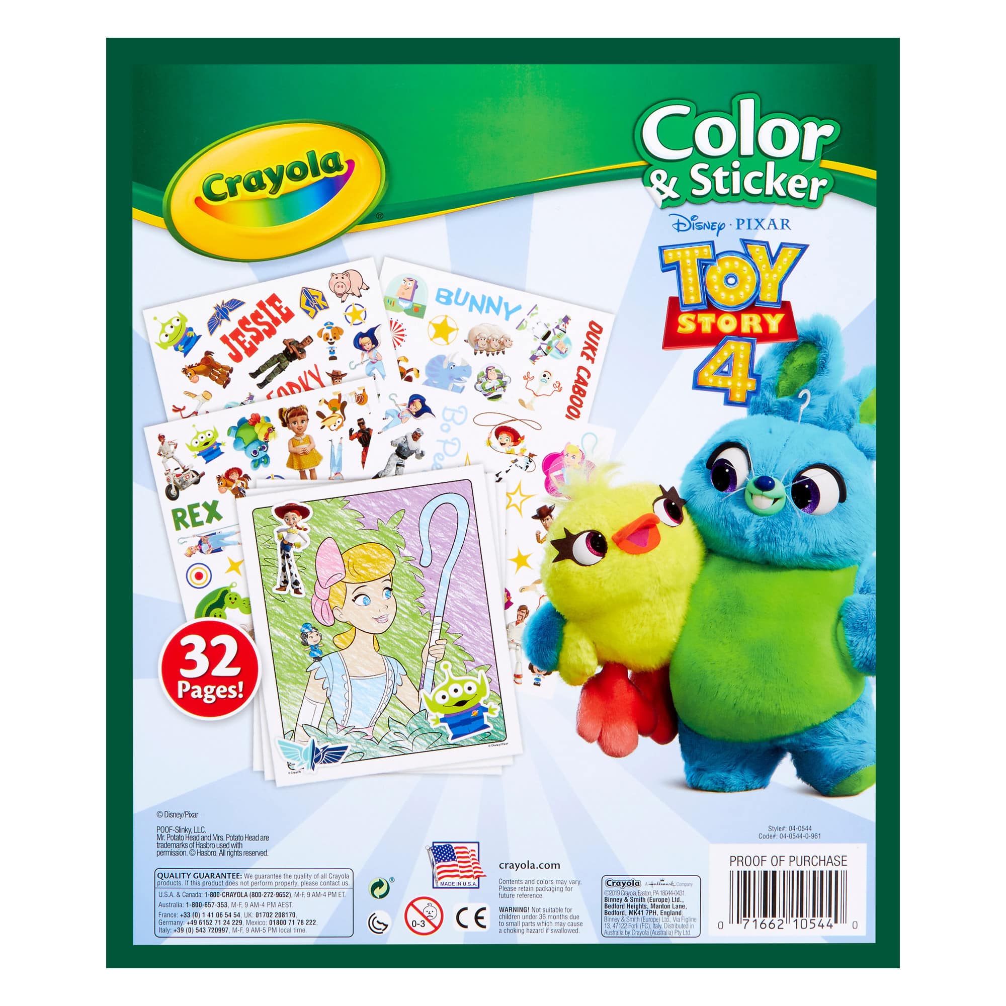 Crayola - Colour & Sticker Book - Toy Story 4