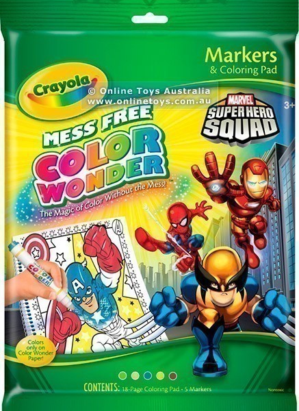 Crayola Colour Wonder - Marvel Superhero Squad Coloring Pad and Markers