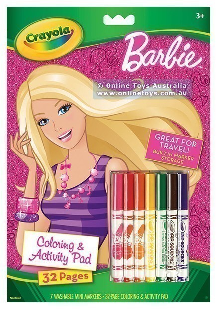 Crayola Colouring & Activity Pad with Markers - Barbie