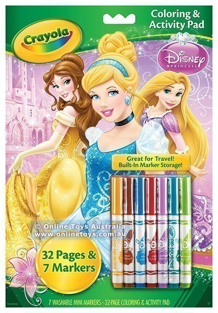Crayola Colouring & Activity Pad with Markers - Disney Princess