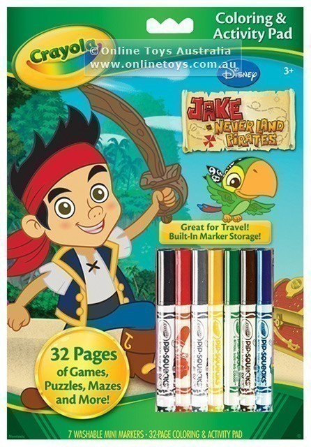 Crayola Colouring & Activity Pad with Markers - Jake and the Neverland Pirates
