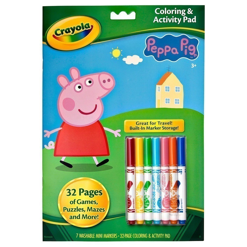 Crayola Colouring & Activity Pad with Markers - Peppa Pig