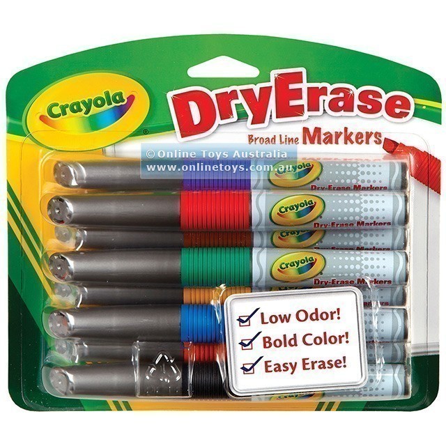 Crayola DryErase Whiteboard Markers 8 Pack Online Toys Australia