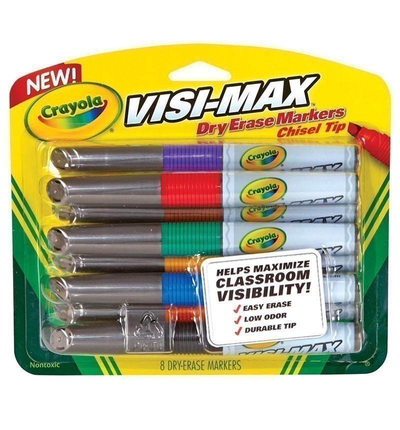 Crayola Dry-Erase Whiteboard Markers - Visi-Max 8 Pack