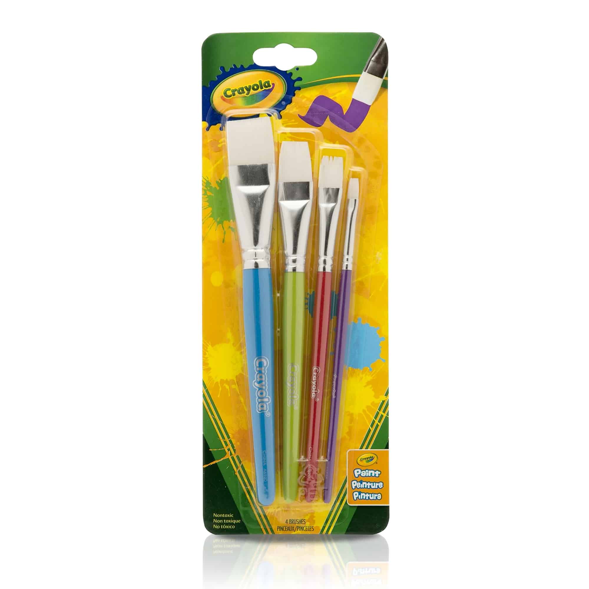 Crayola - Flat Big Paint Brushes - 4 Pack