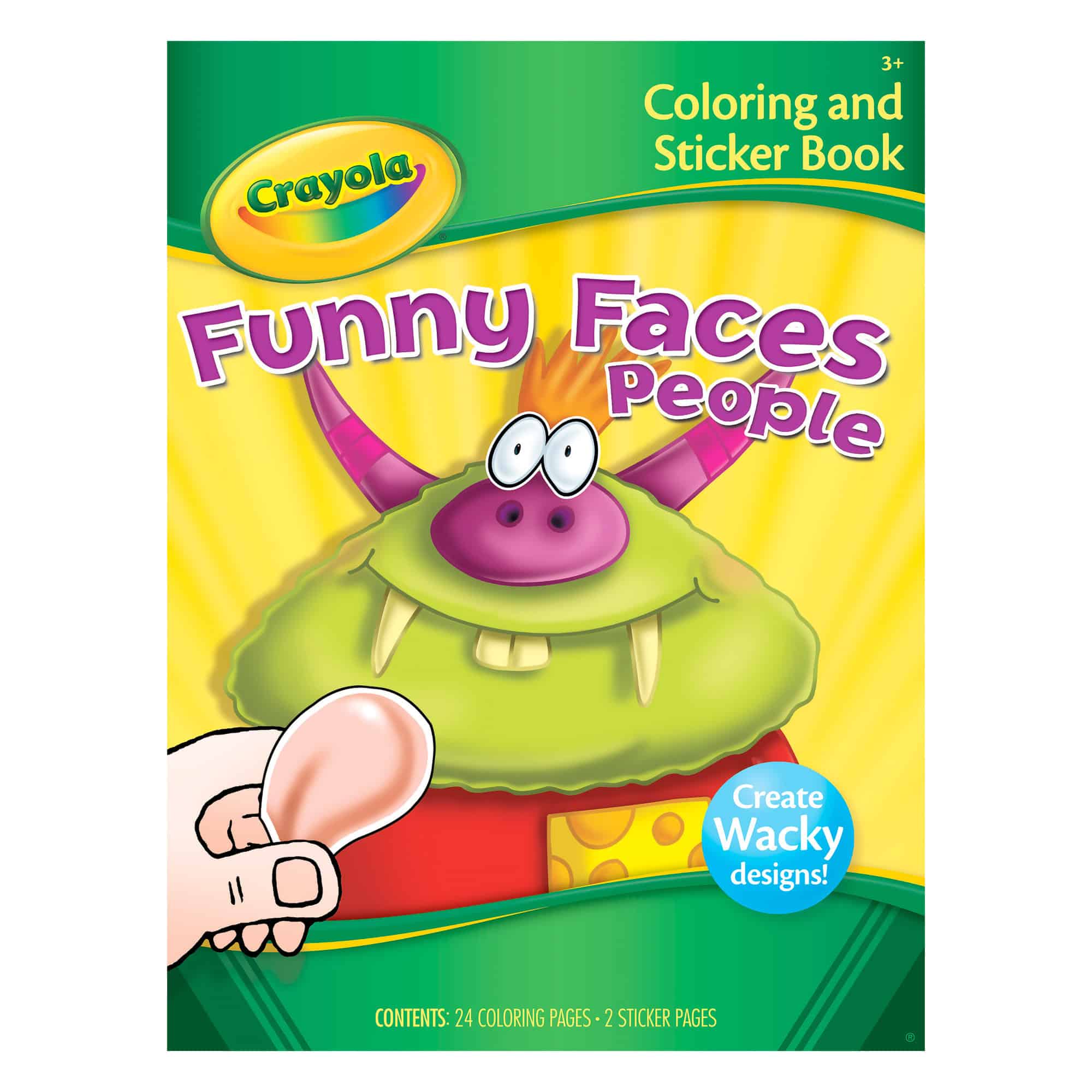 Crayola Funny Faces Colouring & Sticker Book - People
