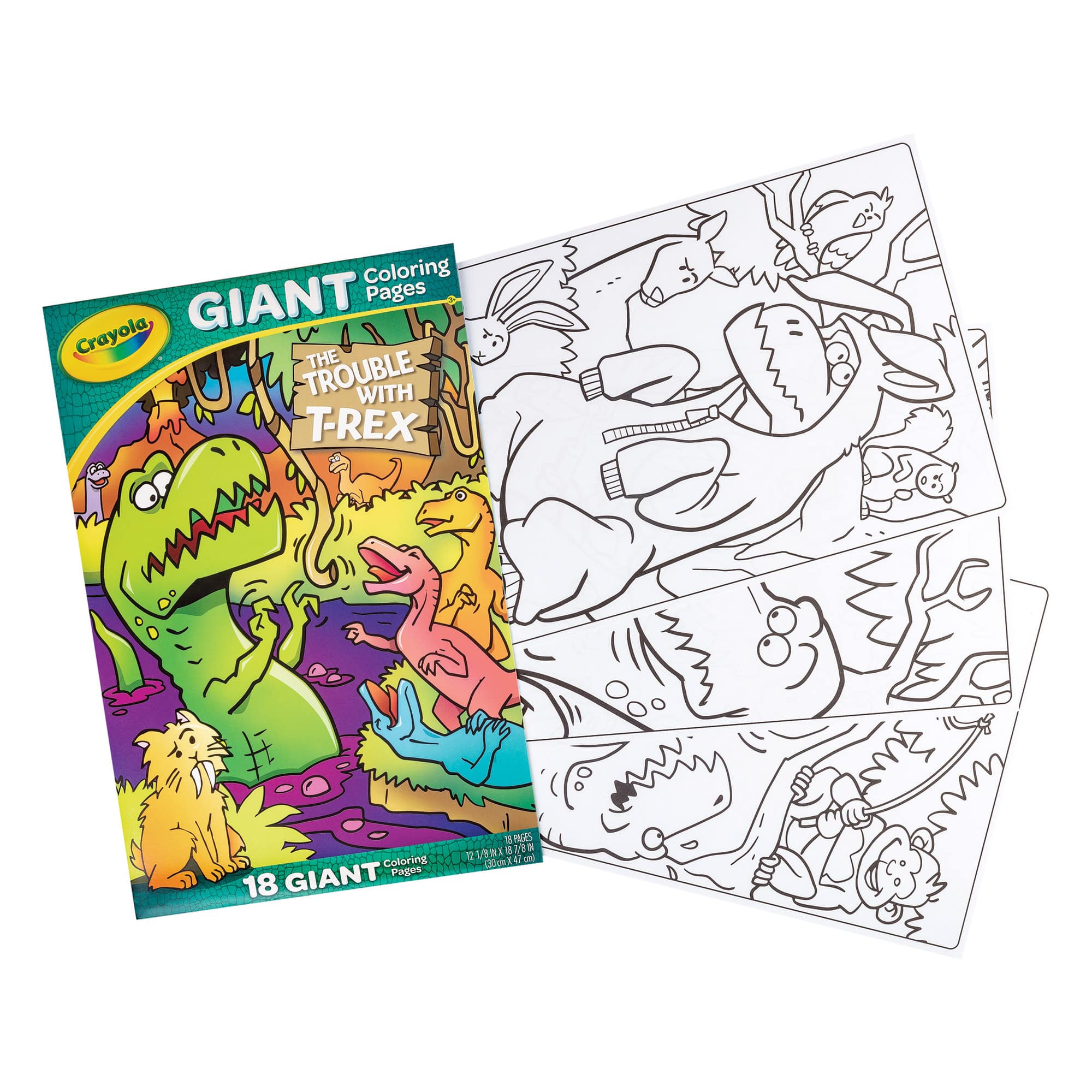 Crayola Giant Colouring Pages - The Trouble With T-Rex