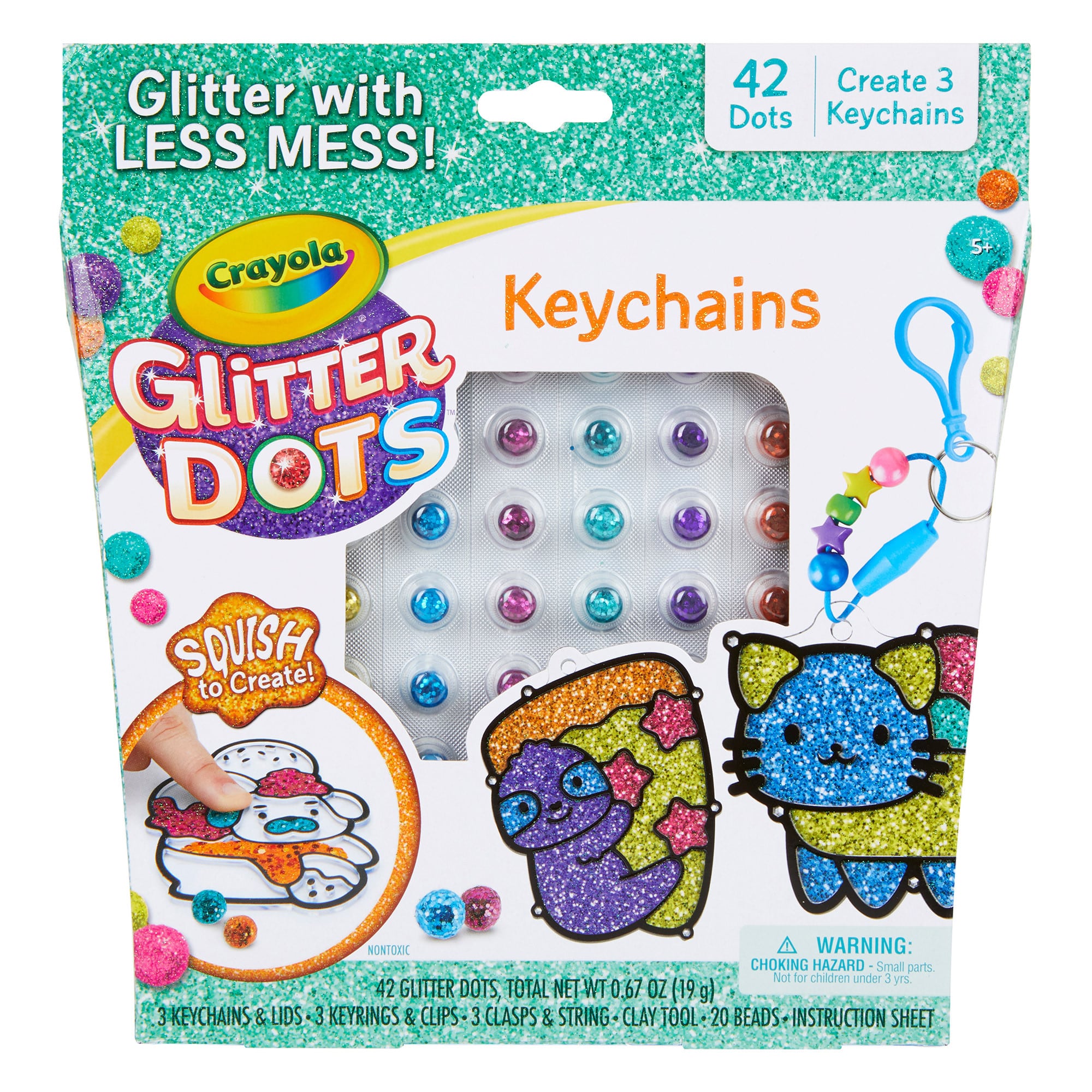 Crayola Glitter Dots - Keychains
