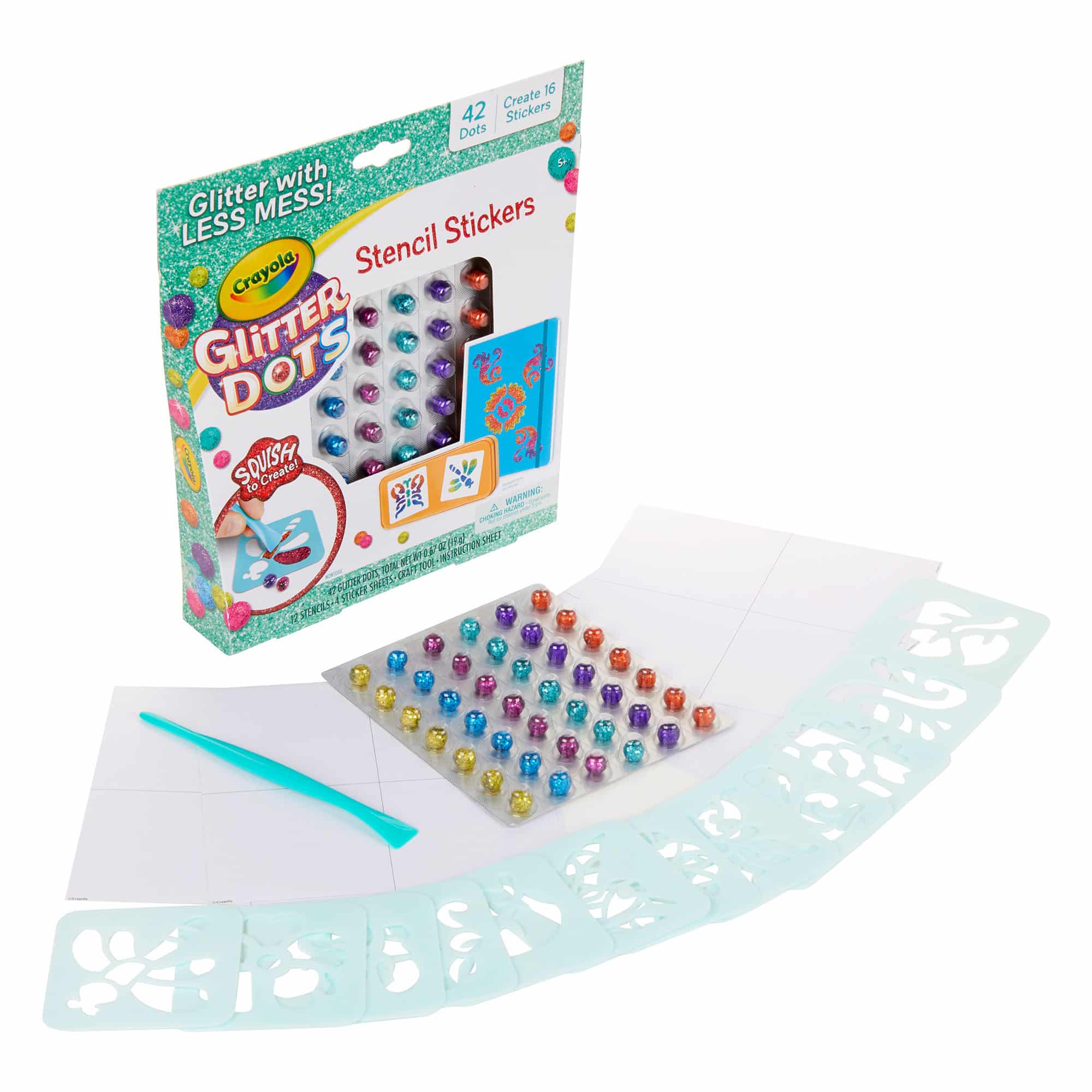 Crayola Glitter Dots - Stencil Stickers
