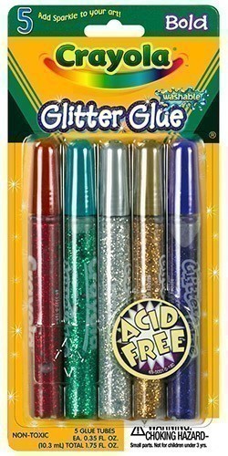 Crayola Glitter Glue - 5 Bold Colours