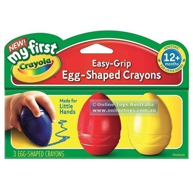 Crayola My First Easy Grip Egg Shaped Crayons 3 Pack Online 