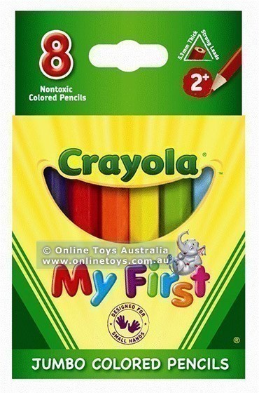 Crayola My First Jumbo Coloured Pencils - 8 Half-Height Colours