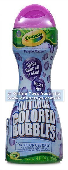 Crayola - Outdoor Coloured Bubbles - 118ml Purple Pizzazz