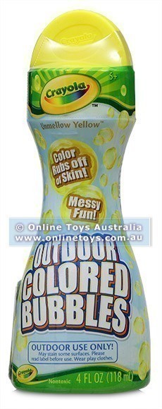 Crayola - Outdoor Coloured Bubbles - 118ml Unmellow Yellow