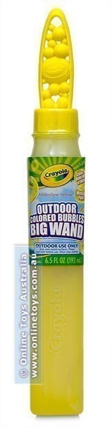 Crayola - Outdoor Coloured Bubbles - Big Wand - 192ml Mellow Yellow