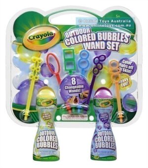 Crayola - Outdoor Coloured Bubbles Wand Set
