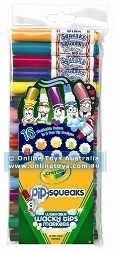 Crayola Pip-Squeaks - 16 Wacky Tips Markers