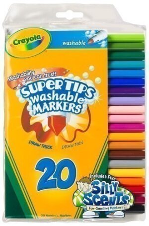 Crayola Super Tip Washable Markers - 20 Colours