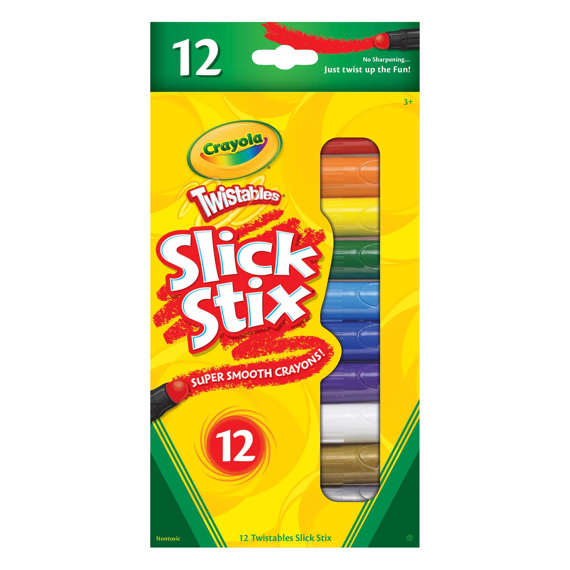 Crayola Twistables Slick Stix - 12 Super Smooth Crayons