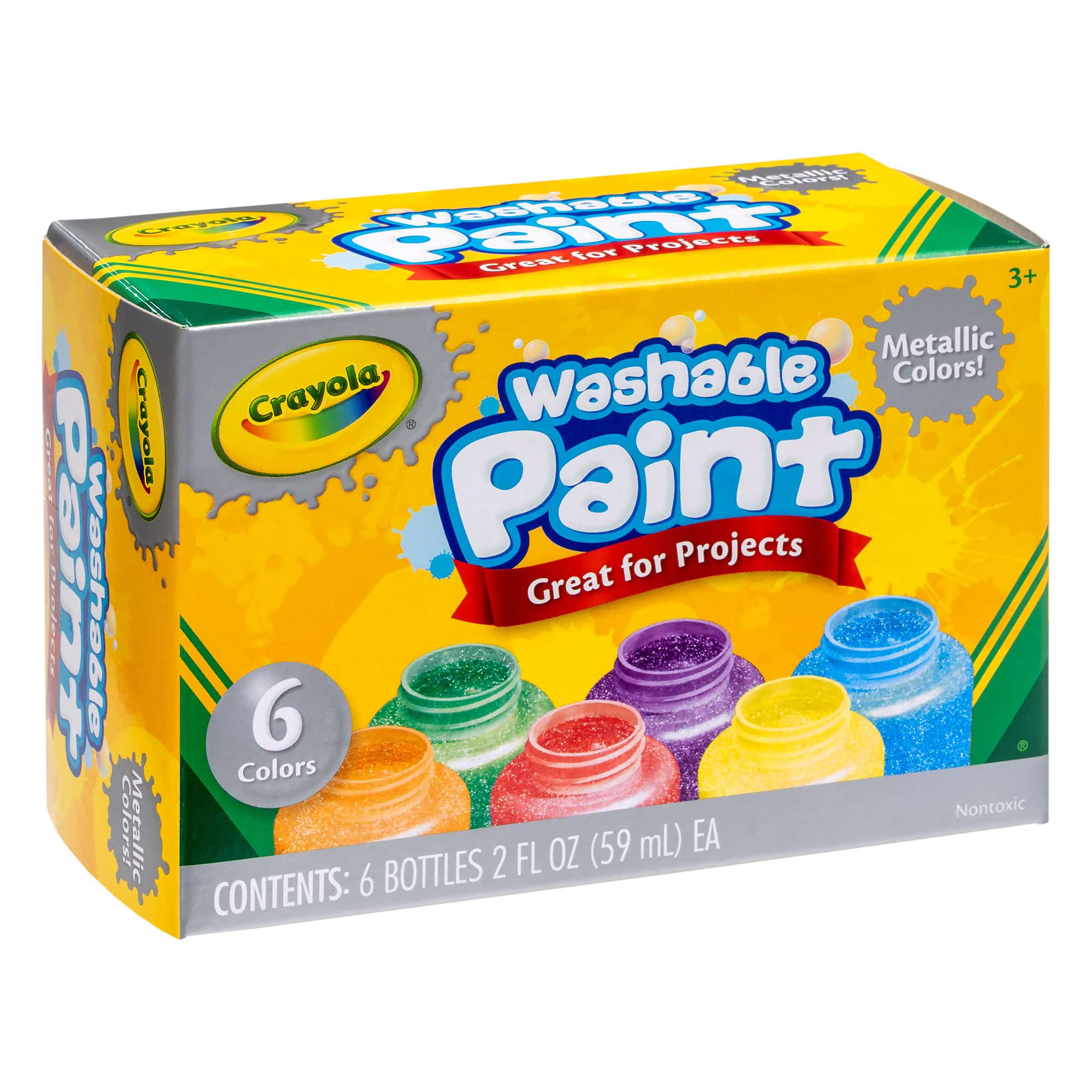 Crayola Washable Kids Paint - 6 Metallic Colours