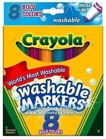 Crayola Washable Markers - 8 Bold Colours