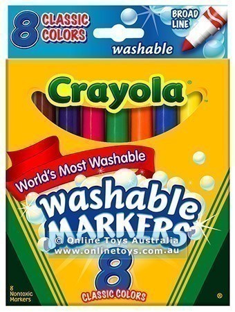 Crayola Washable Markers - 8 Classic Colours
