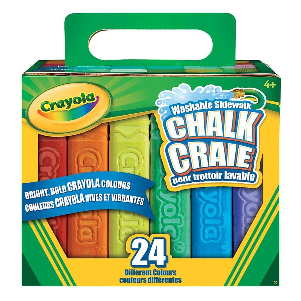 Crayola Washable Sidewalk Chalk - 24 Colour Pack
