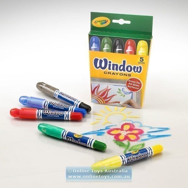 Crayola - Washable Window Crayons - 5 Pack