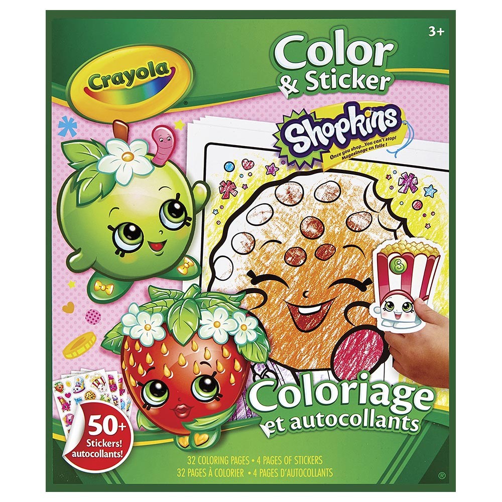 Crayola® - Colour & Sticker Book - Shopkins™