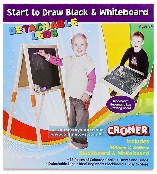 Croner - Chalkboard and Whiteboard Easel with Detachable Legs