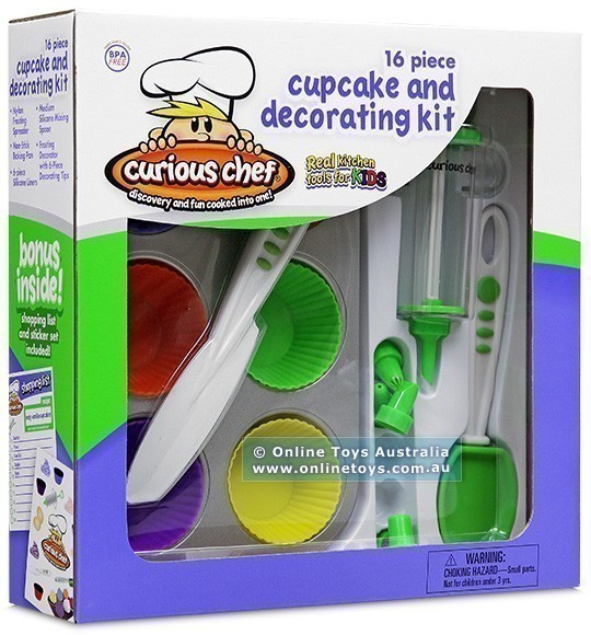 Curious Chef - 16 Piece Cupcake and Decorating Kit