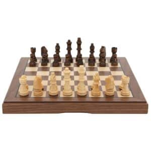 Dal Rossi - Folding Walnut Chess Set - 12 Inch