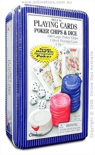 Deluxe Playing Cards, Poker Chips and Dice